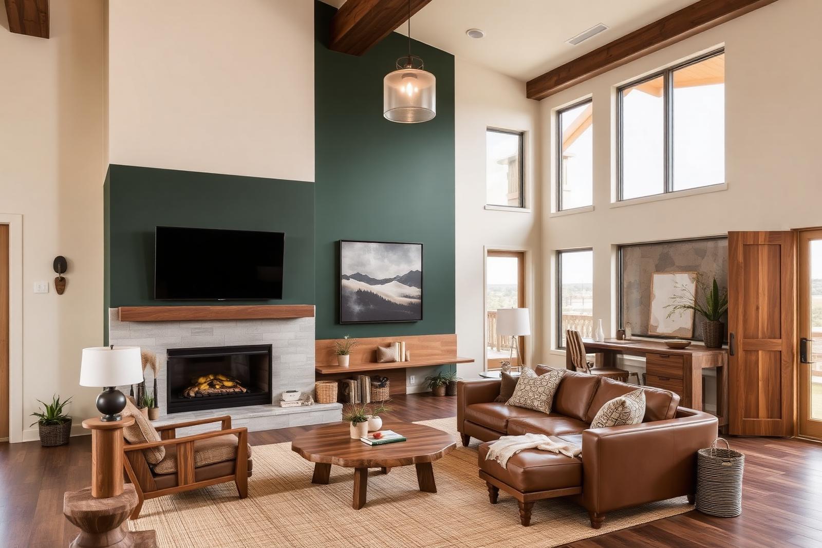 Living room of a furnished San Angelo home